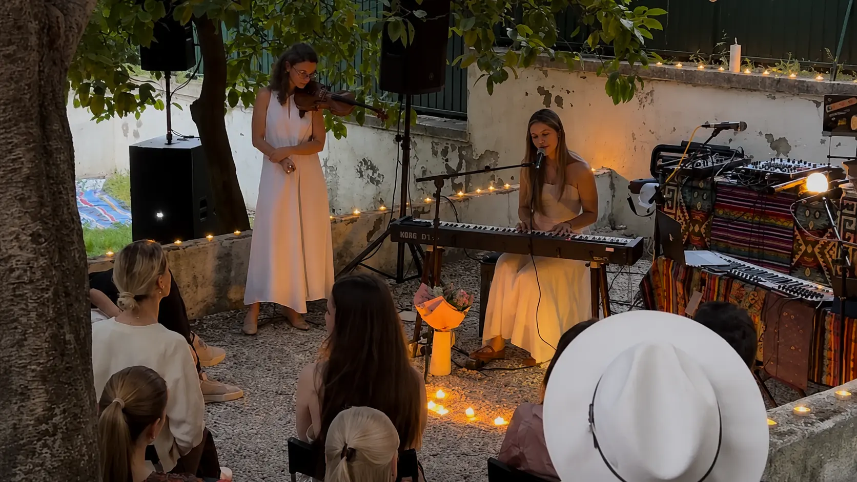 Anastasia performing at an urban concert