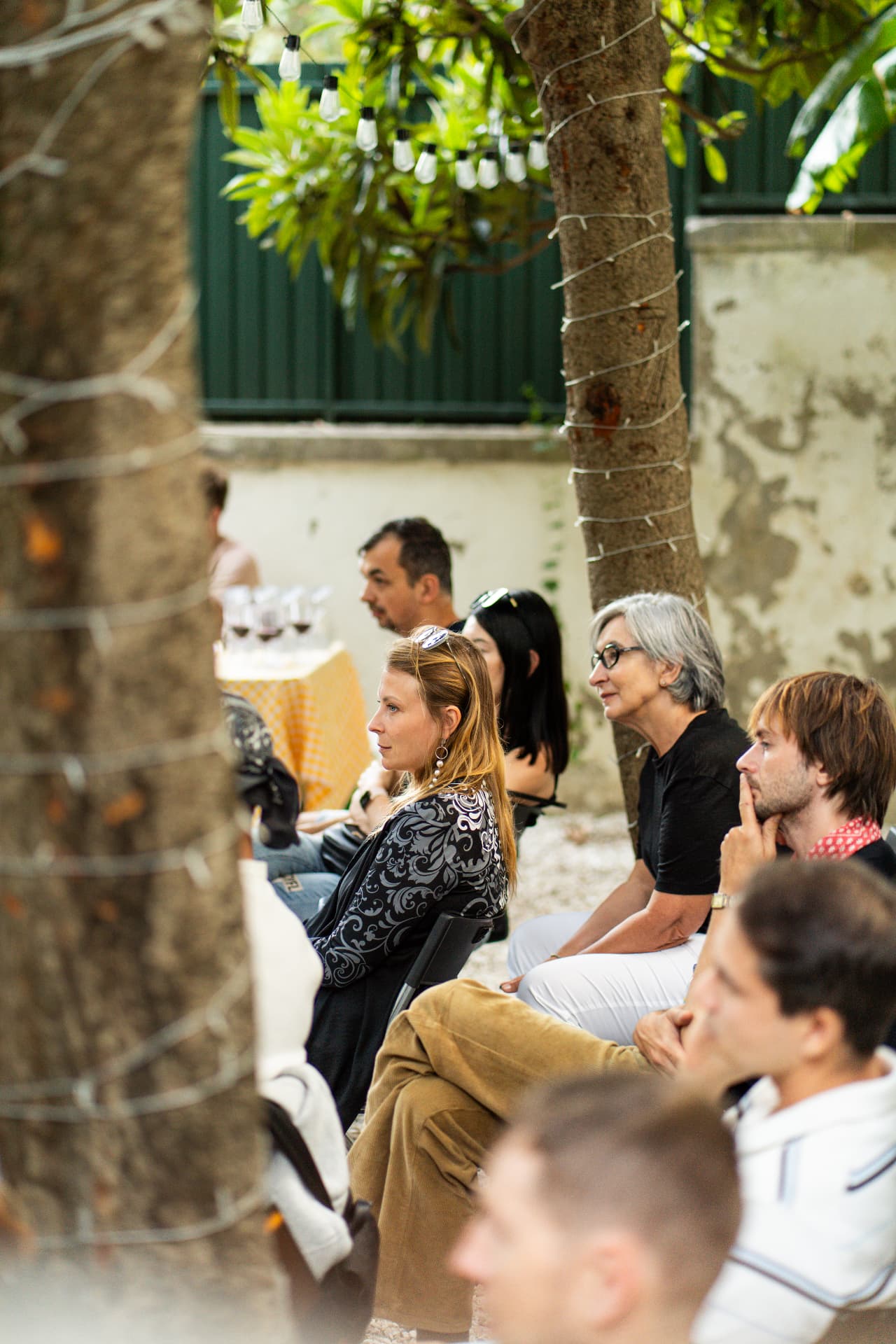 Guests networking at a Founders Fire event