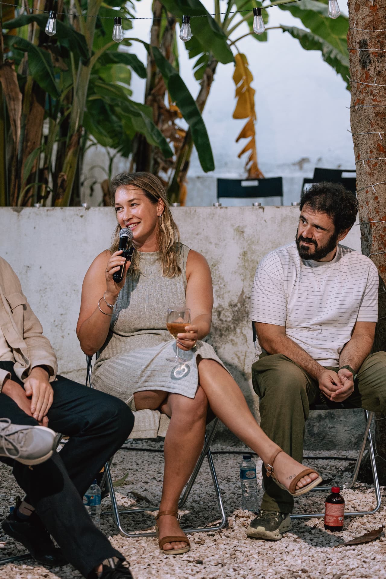 Panel discussion at a Founders Fire event